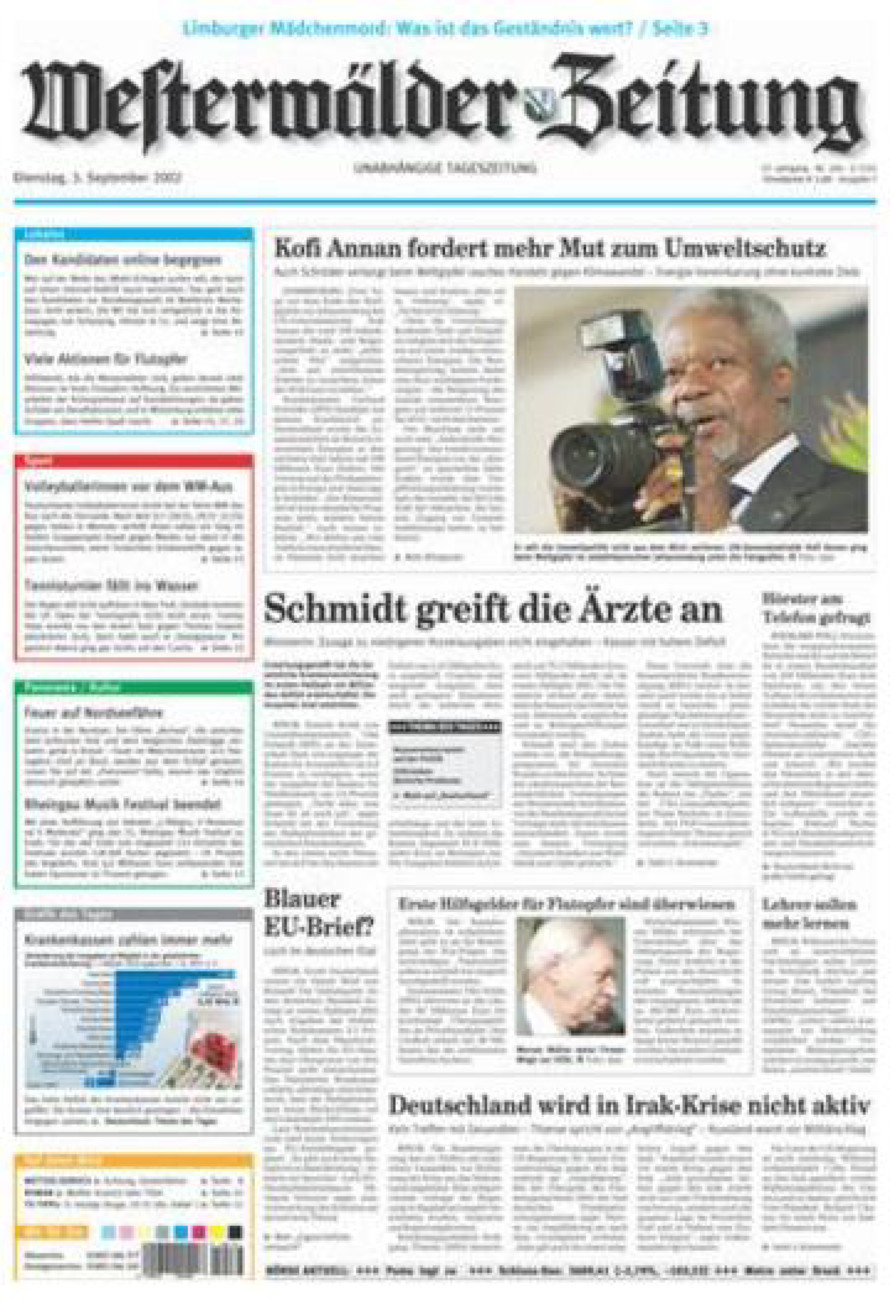 Westerwälder Zeitung vom Dienstag, 03.09.2002