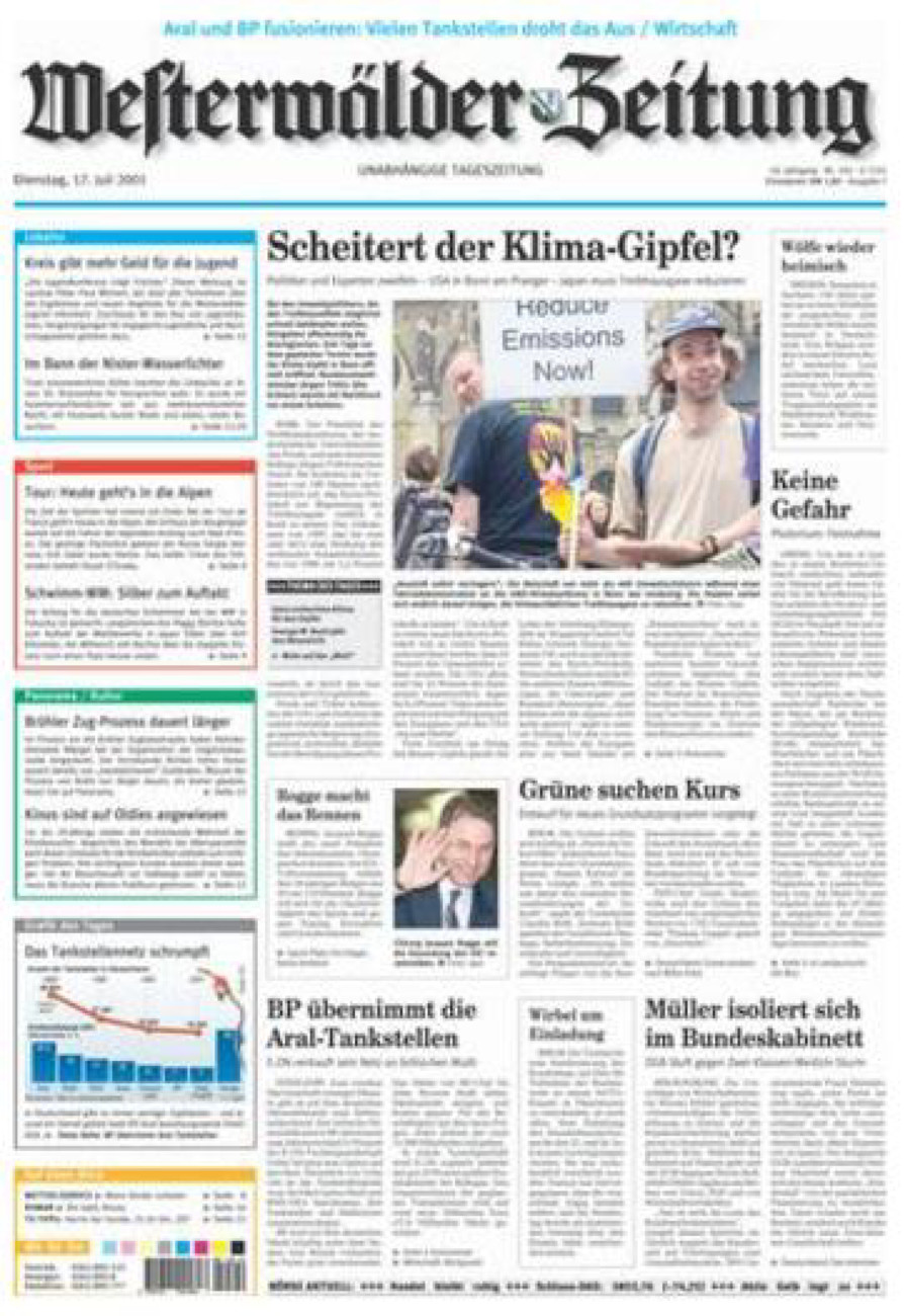 Westerwälder Zeitung vom Dienstag, 17.07.2001