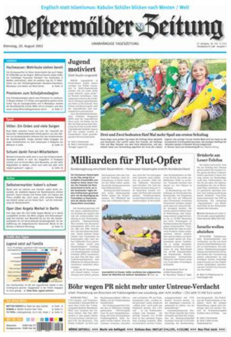 Westerwälder Zeitung vom Dienstag, 20.08.2002