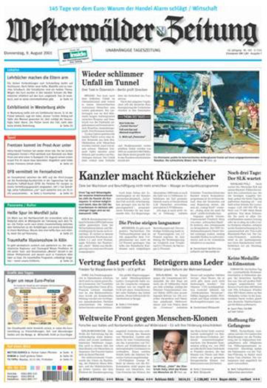 Westerwälder Zeitung vom Donnerstag, 09.08.2001