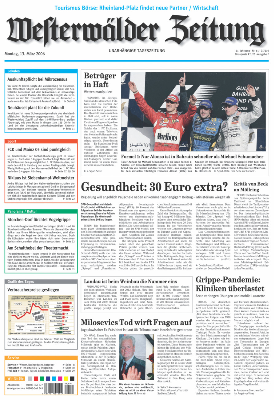 Westerwälder Zeitung vom Montag, 13.03.2006
