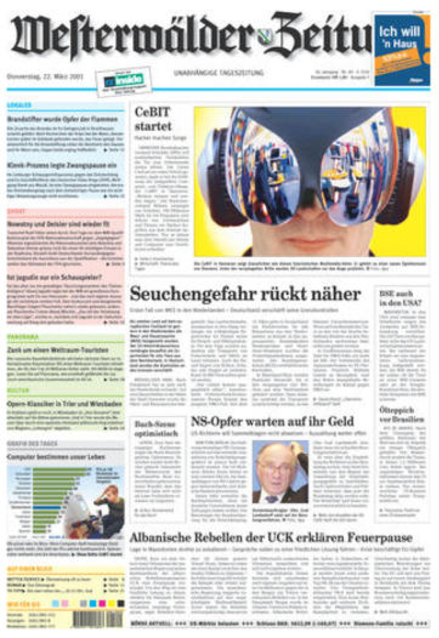 Westerwälder Zeitung vom Donnerstag, 22.03.2001