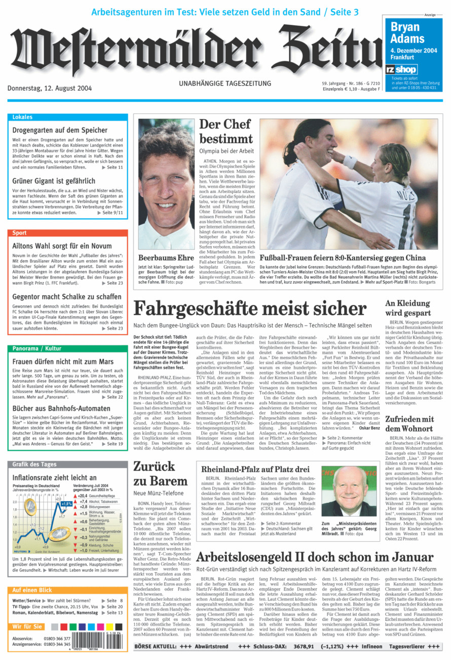 Westerwälder Zeitung vom Donnerstag, 12.08.2004