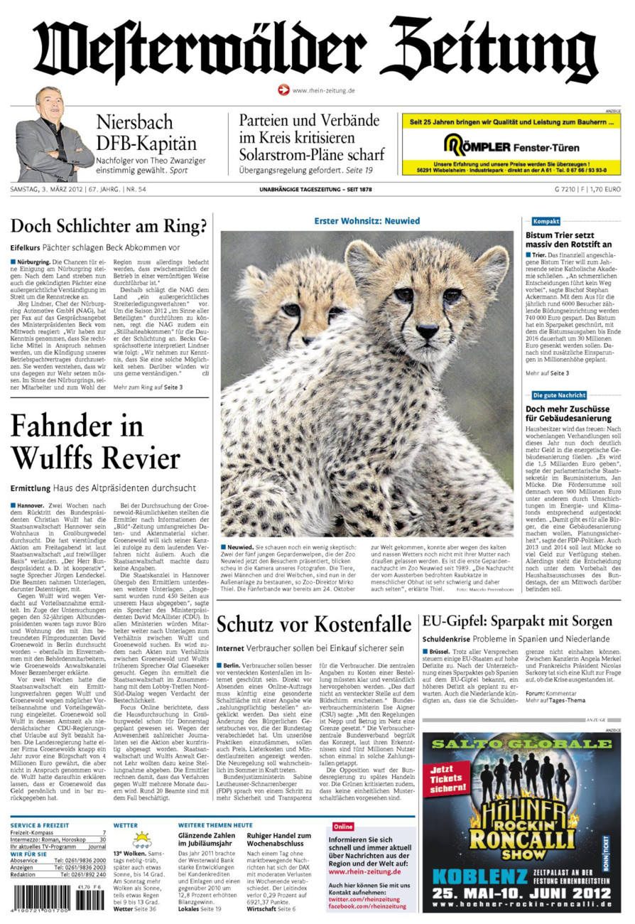 Westerwälder Zeitung vom Samstag, 03.03.2012