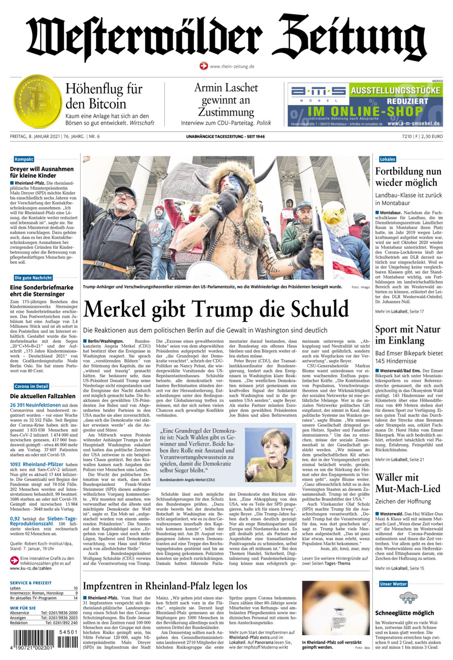 Westerwälder Zeitung vom Freitag, 08.01.2021