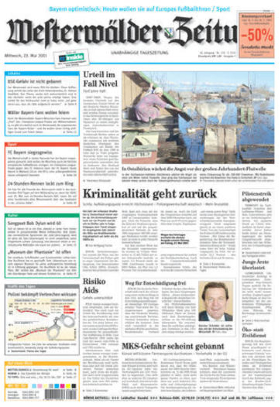 Westerwälder Zeitung vom Mittwoch, 23.05.2001
