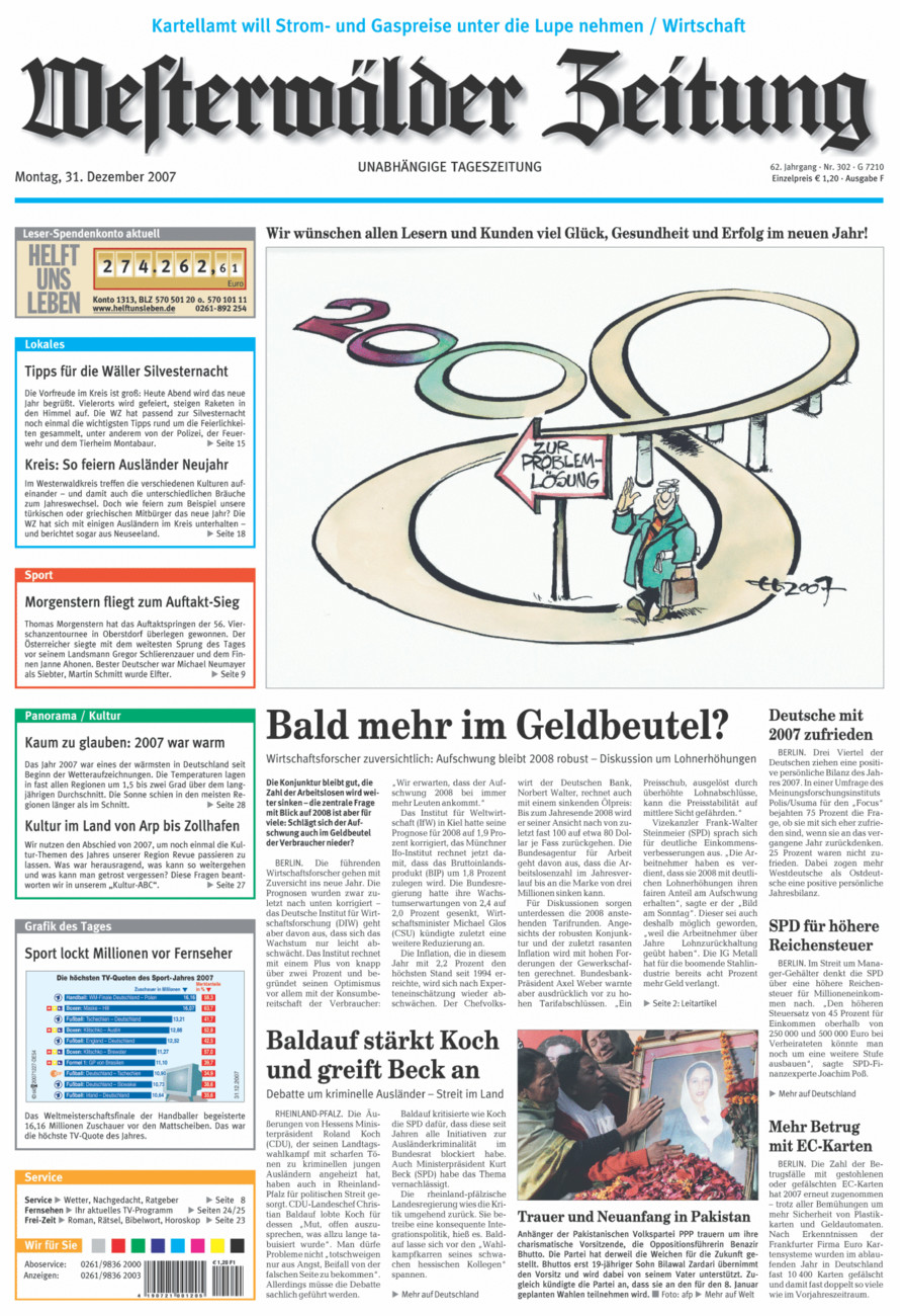 Westerwälder Zeitung vom Montag, 31.12.2007