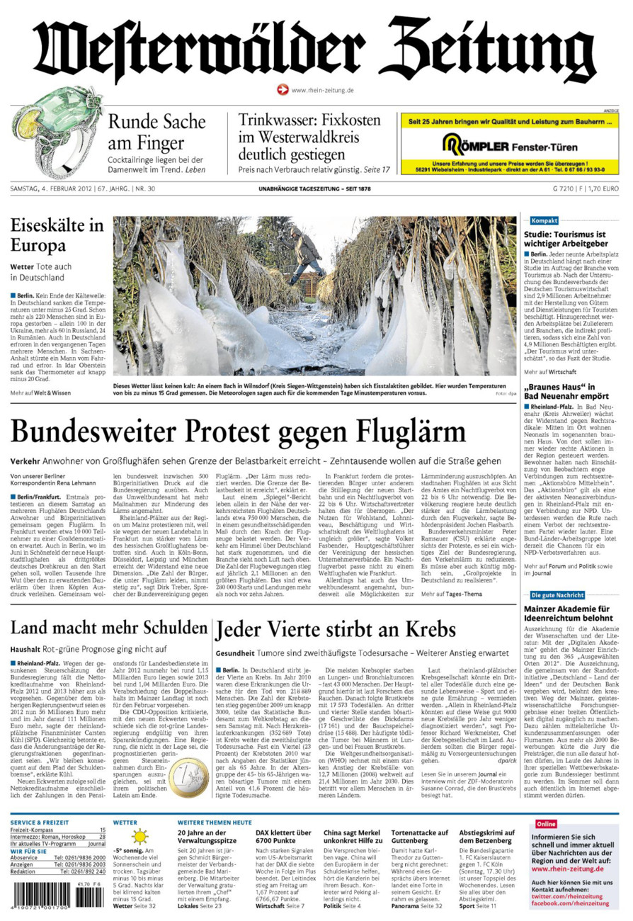 Westerwälder Zeitung vom Samstag, 04.02.2012