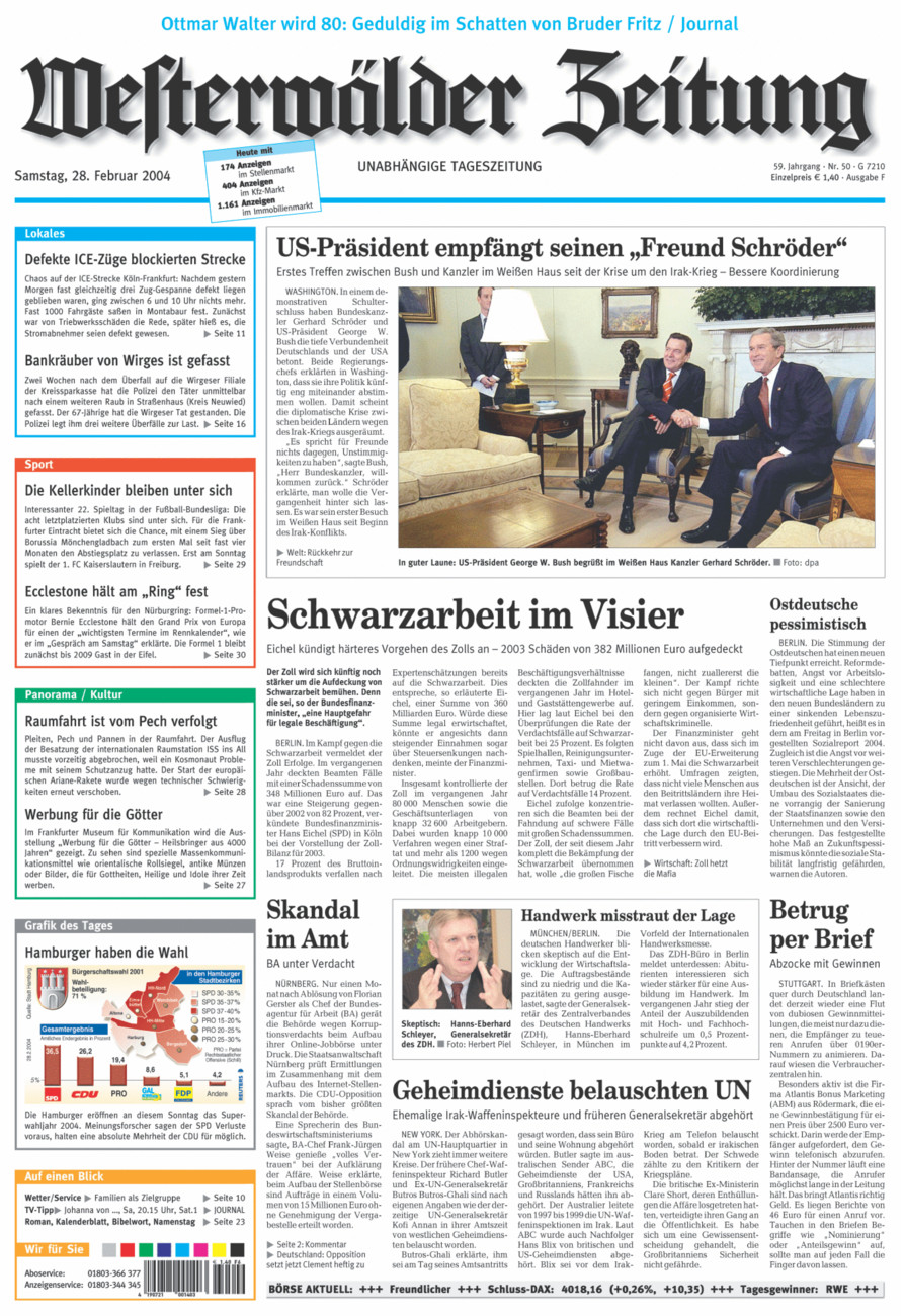 Westerwälder Zeitung vom Samstag, 28.02.2004