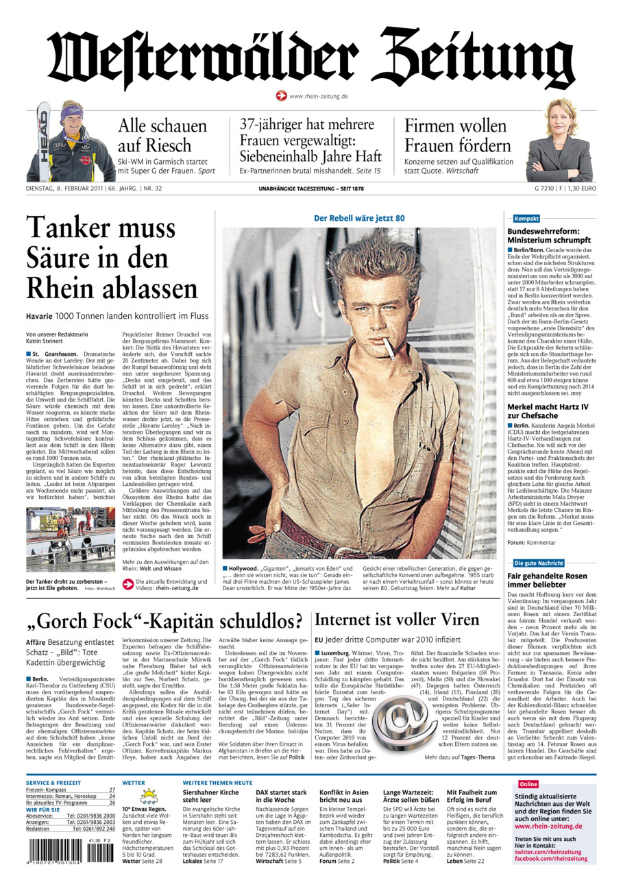 Westerwälder Zeitung vom Dienstag, 08.02.2011