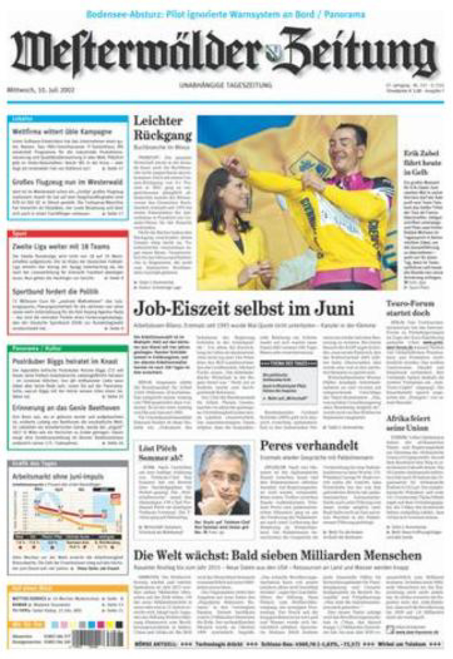 Westerwälder Zeitung vom Mittwoch, 10.07.2002