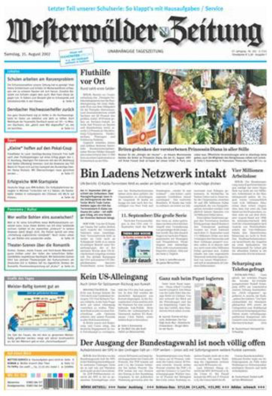 Westerwälder Zeitung vom Samstag, 31.08.2002