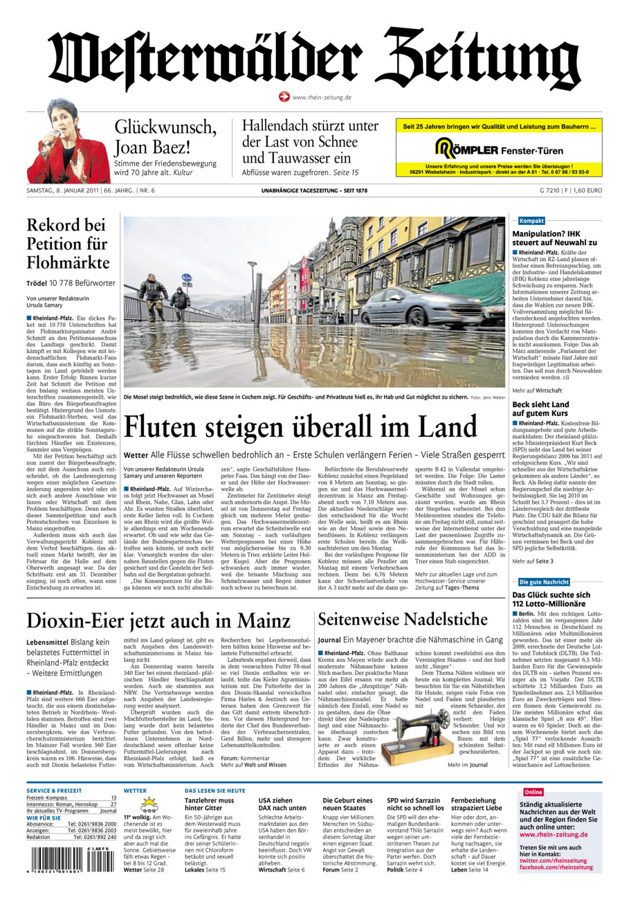 Westerwälder Zeitung vom Samstag, 08.01.2011