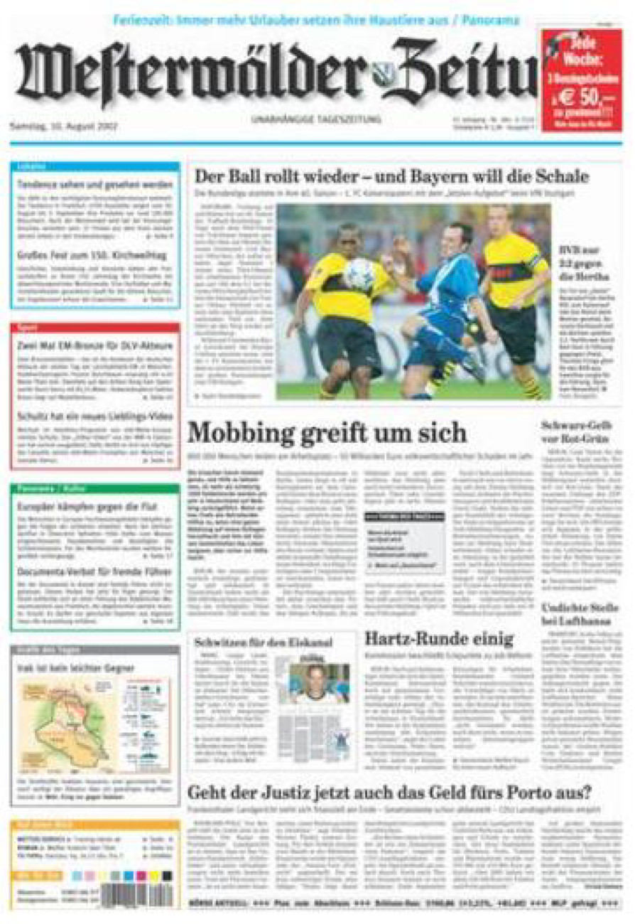 Westerwälder Zeitung vom Samstag, 10.08.2002