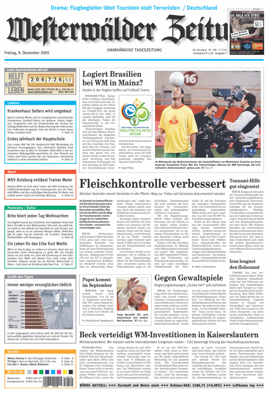 Westerwälder Zeitung vom Freitag, 09.12.2005