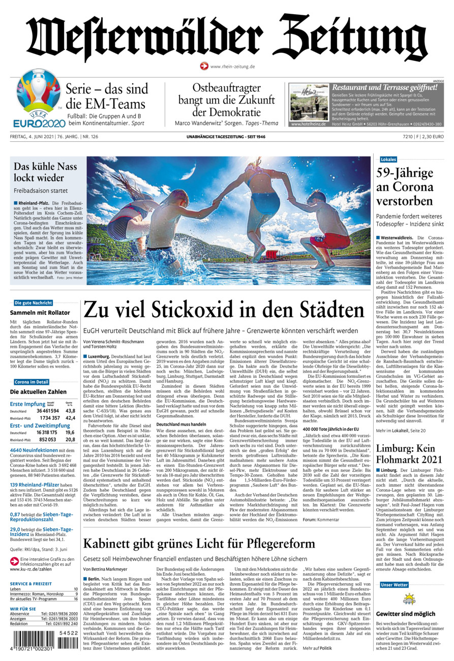 Westerwälder Zeitung vom Freitag, 04.06.2021