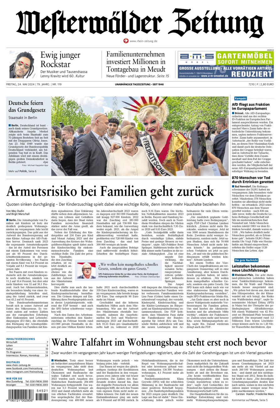 Westerwälder Zeitung vom Freitag, 24.05.2024