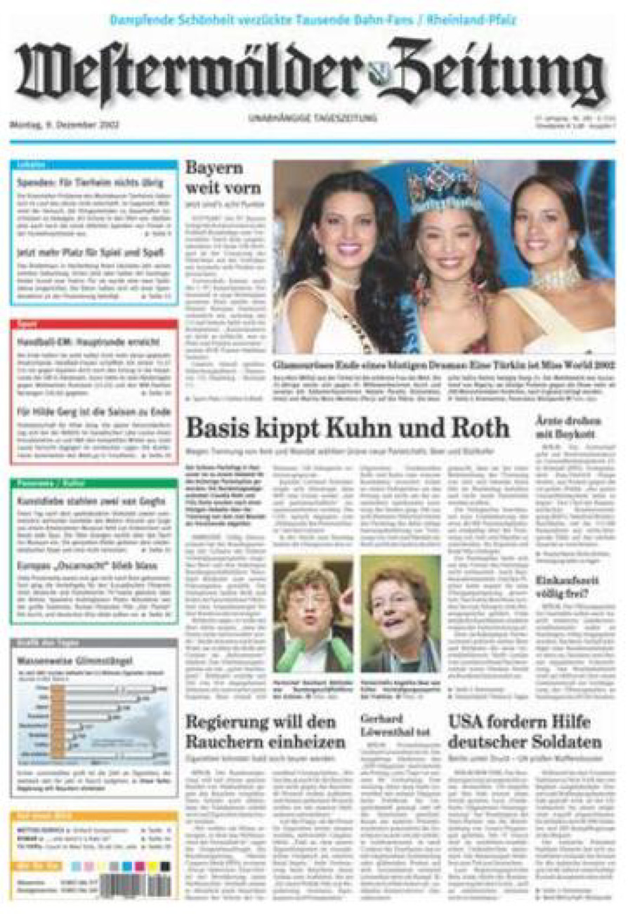 Westerwälder Zeitung vom Montag, 09.12.2002