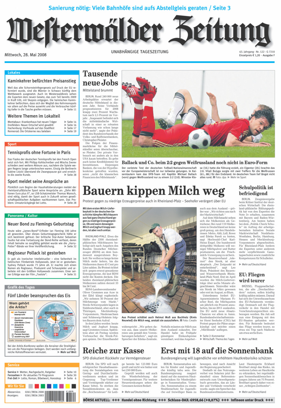 Westerwälder Zeitung vom Mittwoch, 28.05.2008