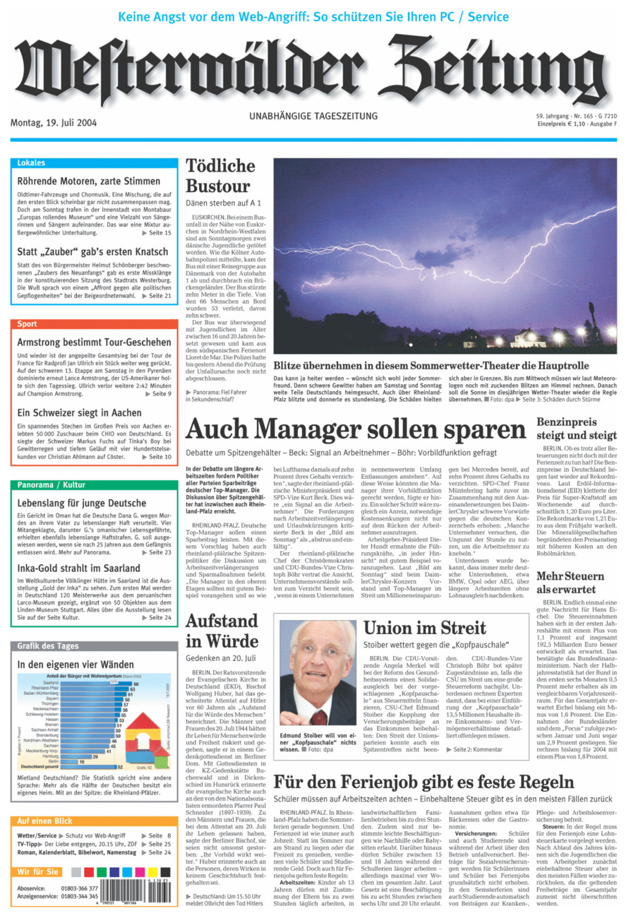 Westerwälder Zeitung vom Montag, 19.07.2004