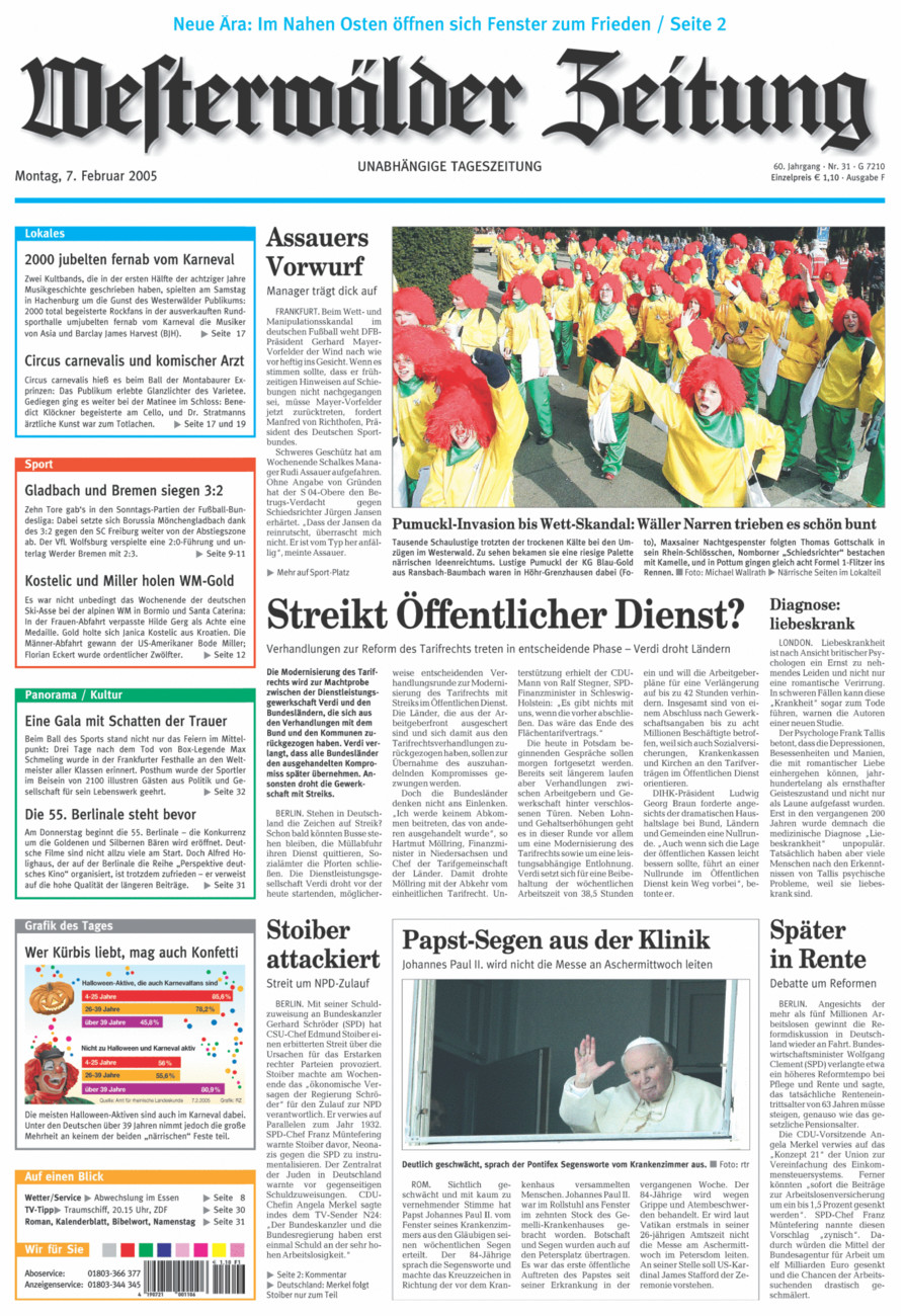 Westerwälder Zeitung vom Montag, 07.02.2005