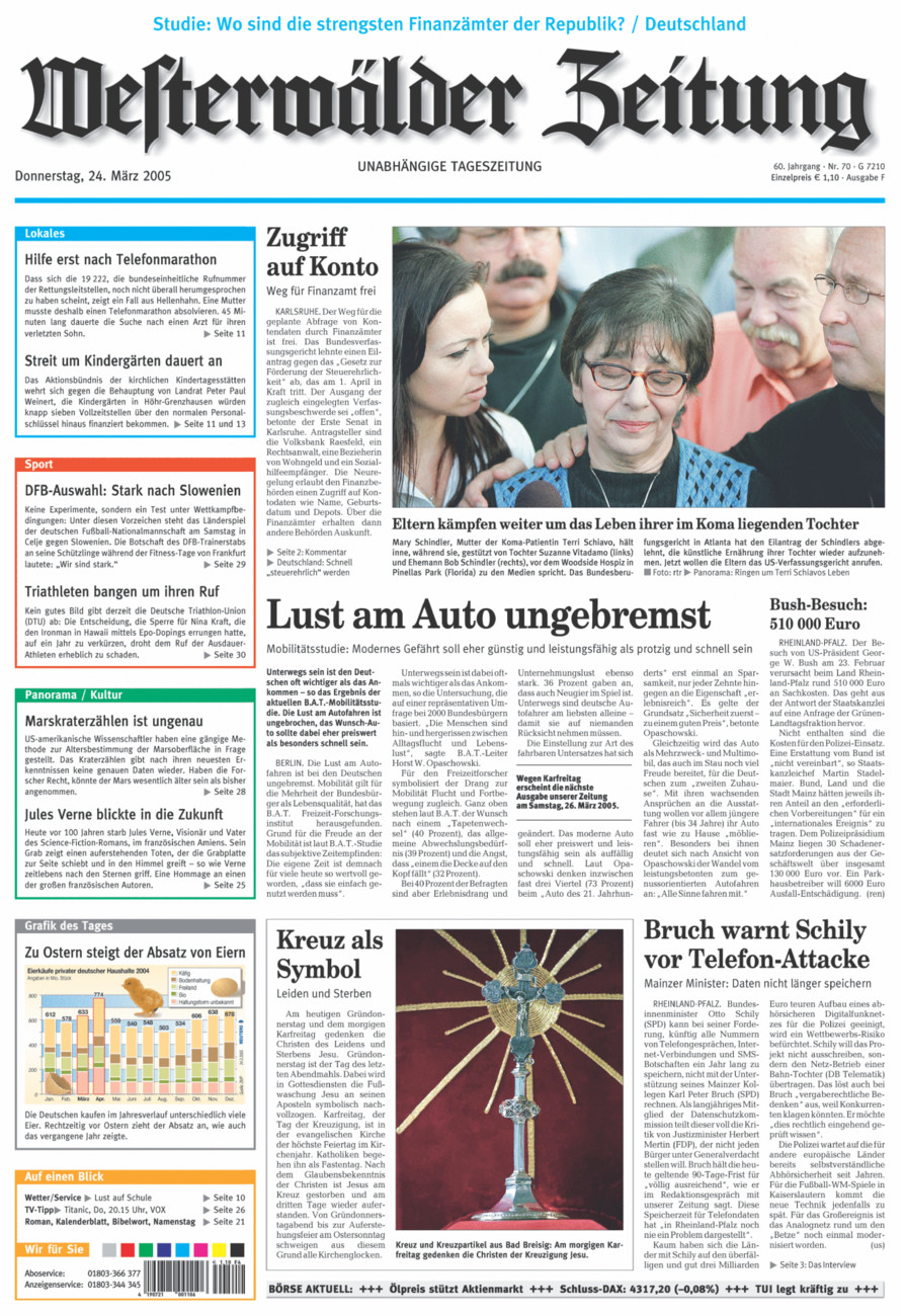 Westerwälder Zeitung vom Donnerstag, 24.03.2005