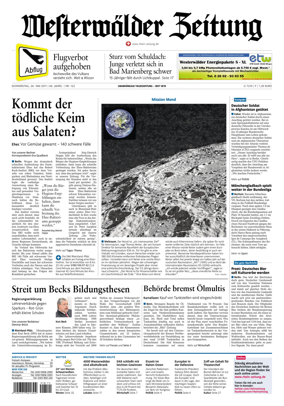 Westerwälder Zeitung vom Donnerstag, 26.05.2011