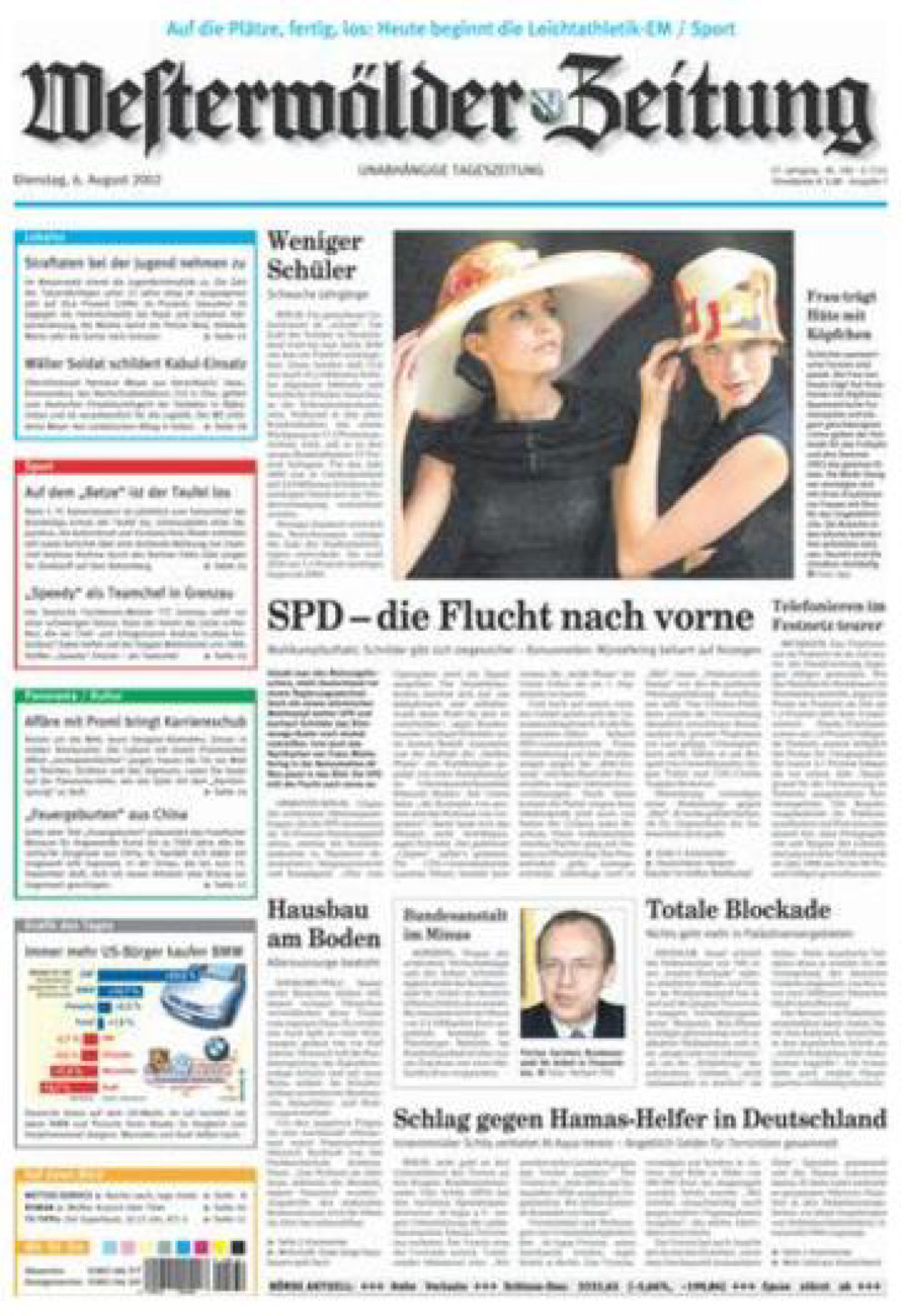 Westerwälder Zeitung vom Dienstag, 06.08.2002