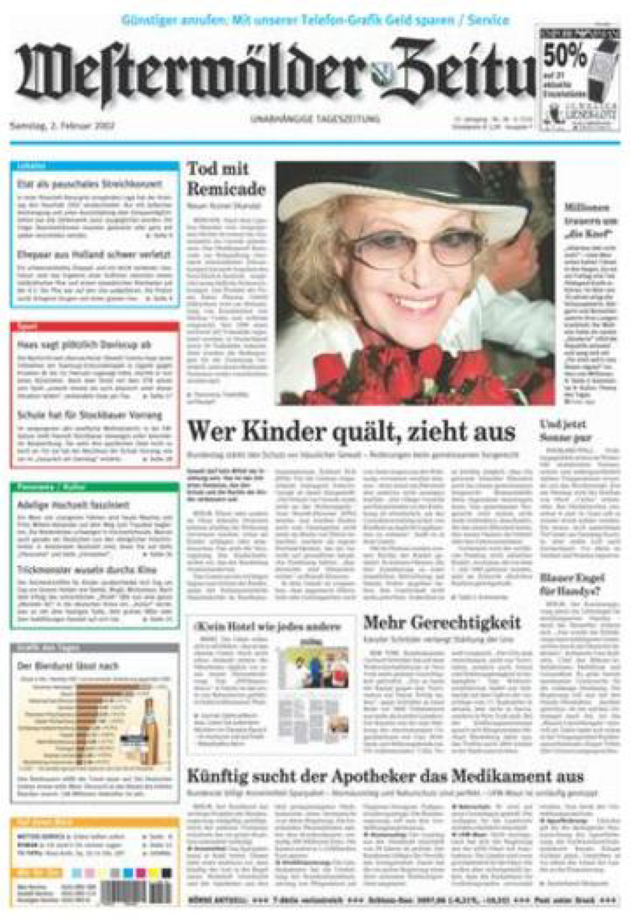 Westerwälder Zeitung vom Samstag, 02.02.2002