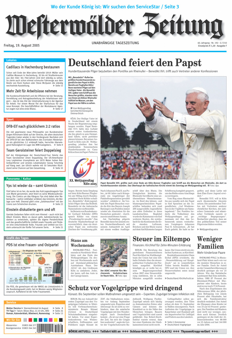 Westerwälder Zeitung vom Freitag, 19.08.2005