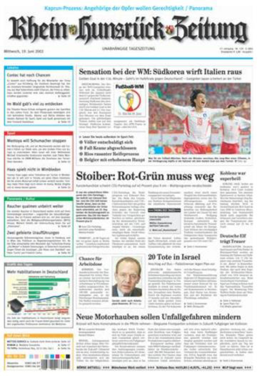 Rhein-Hunsrück-Zeitung vom Mittwoch, 19.06.2002