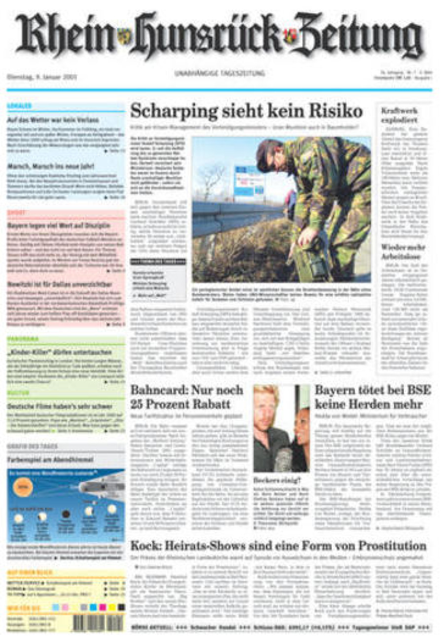 Rhein-Hunsrück-Zeitung vom Dienstag, 09.01.2001