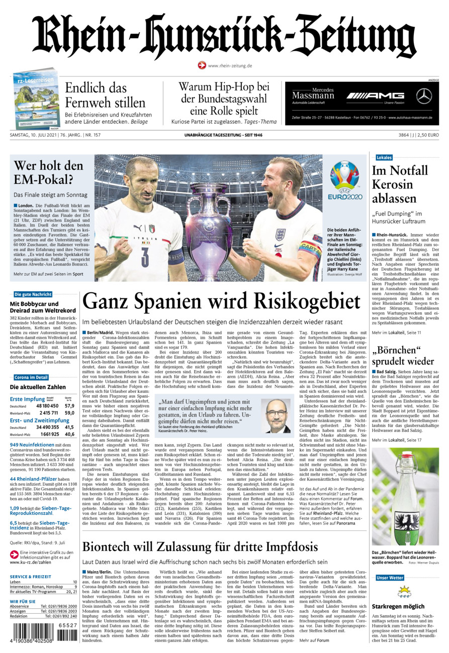 Rhein-Hunsrück-Zeitung vom Samstag, 10.07.2021