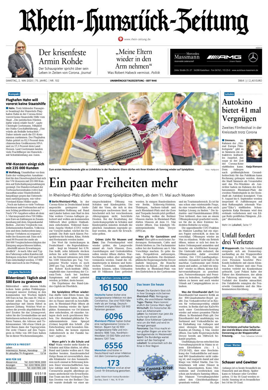 Rhein-Hunsrück-Zeitung vom Samstag, 02.05.2020