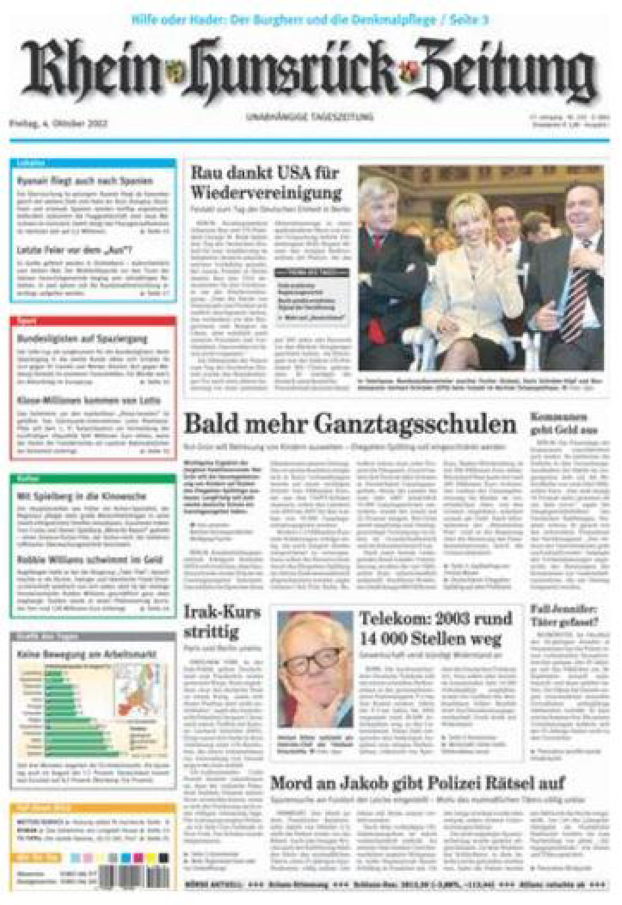 Rhein-Hunsrück-Zeitung vom Freitag, 04.10.2002