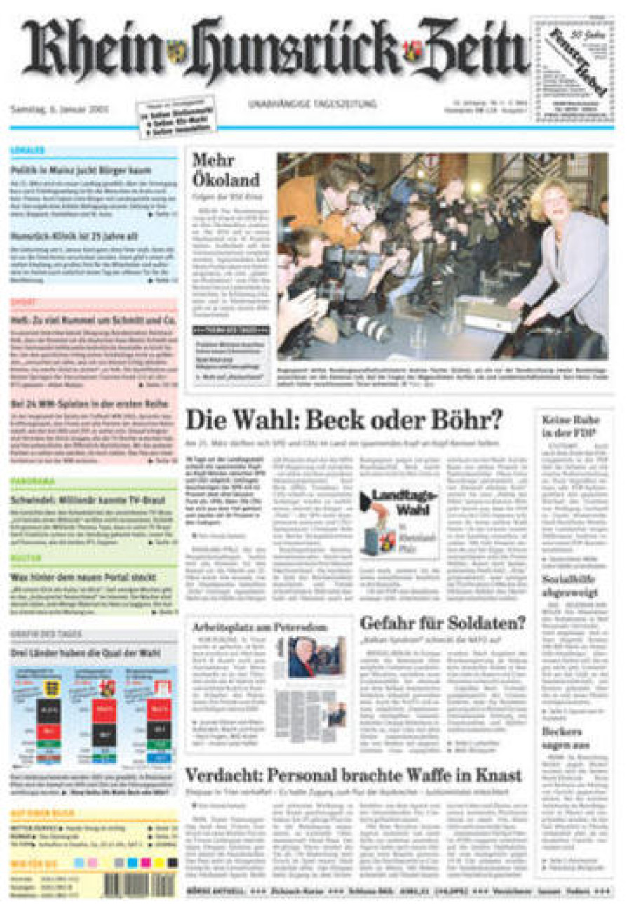 Rhein-Hunsrück-Zeitung vom Samstag, 06.01.2001