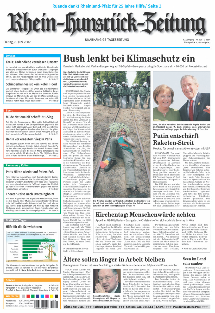 Rhein-Hunsrück-Zeitung vom Freitag, 08.06.2007