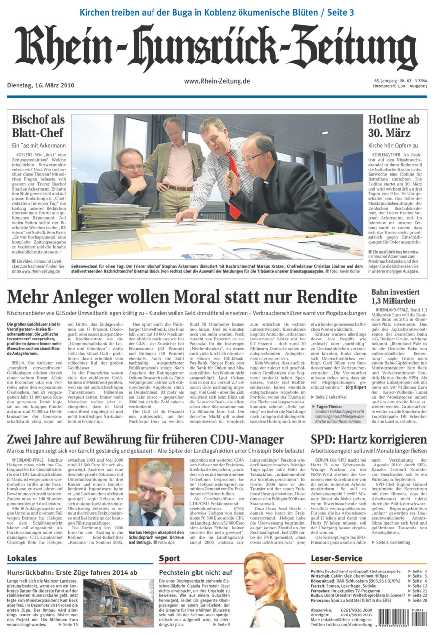 Rhein-Hunsrück-Zeitung vom Dienstag, 16.03.2010