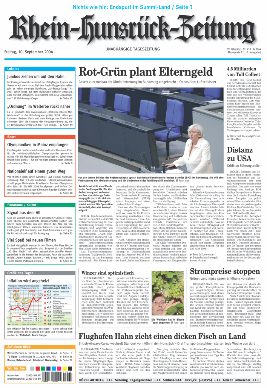 Rhein-Hunsrück-Zeitung vom Freitag, 10.09.2004