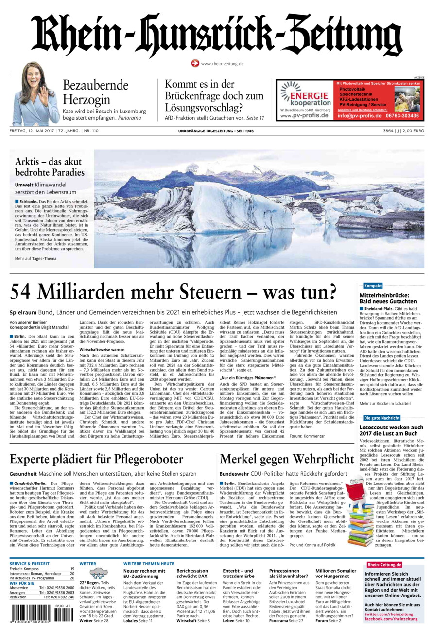 Rhein-Hunsrück-Zeitung vom Freitag, 12.05.2017