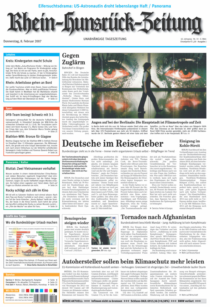 Rhein-Hunsrück-Zeitung vom Donnerstag, 08.02.2007