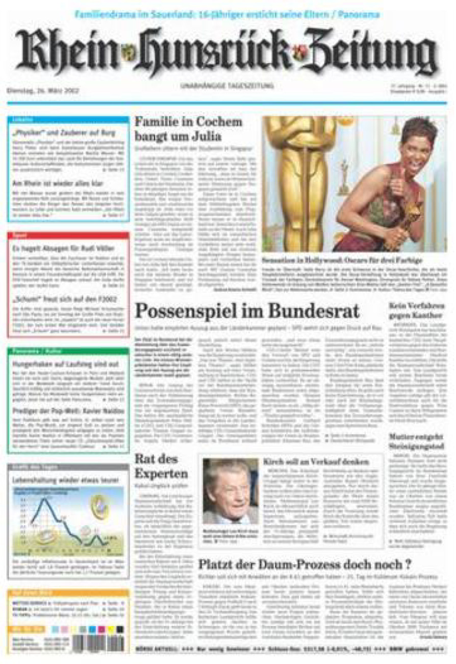Rhein-Hunsrück-Zeitung vom Dienstag, 26.03.2002