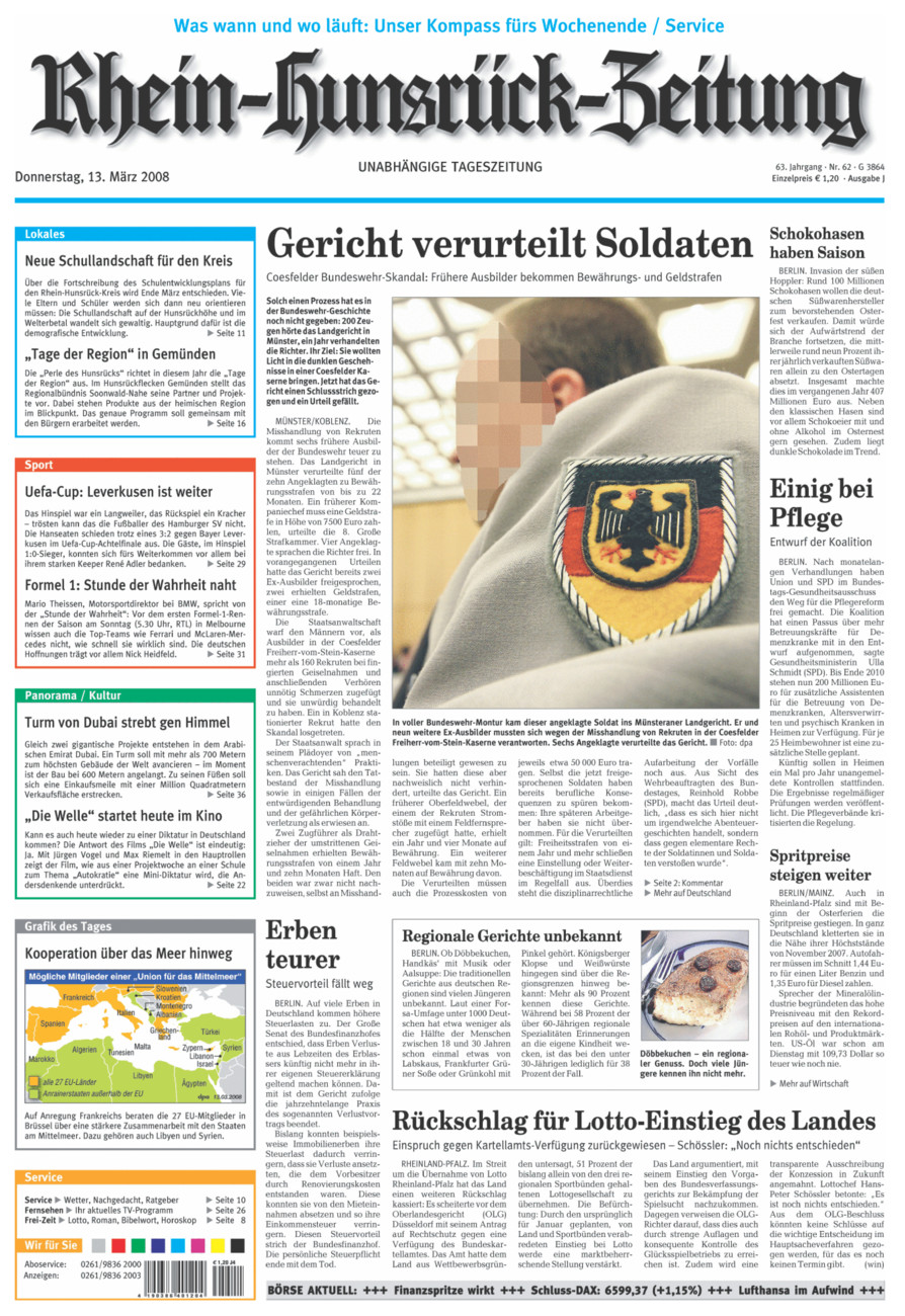 Rhein-Hunsrück-Zeitung vom Donnerstag, 13.03.2008