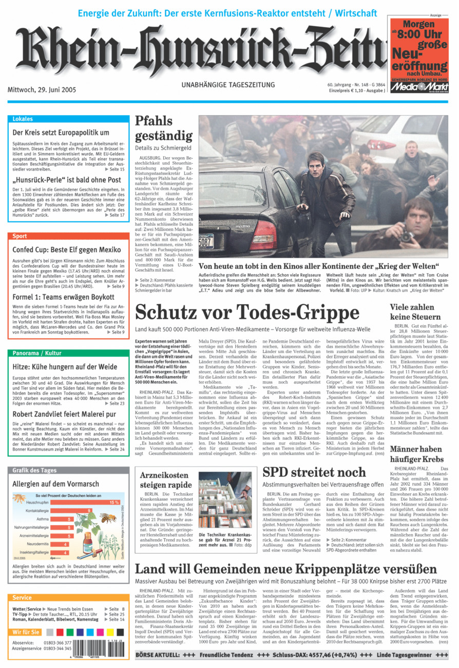 Rhein-Hunsrück-Zeitung vom Mittwoch, 29.06.2005