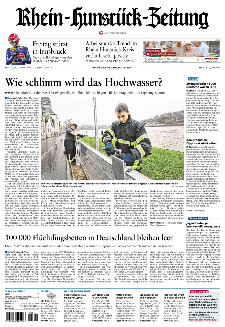 Rhein-Hunsrück-Zeitung vom Freitag, 05.01.2018