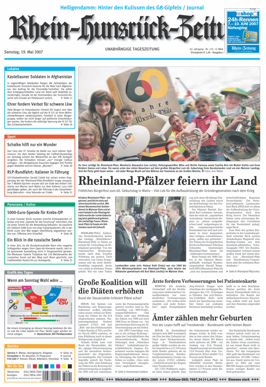 Rhein-Hunsrück-Zeitung vom Samstag, 19.05.2007