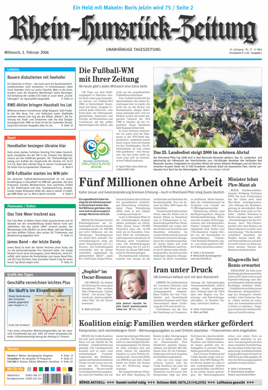 Rhein-Hunsrück-Zeitung vom Mittwoch, 01.02.2006