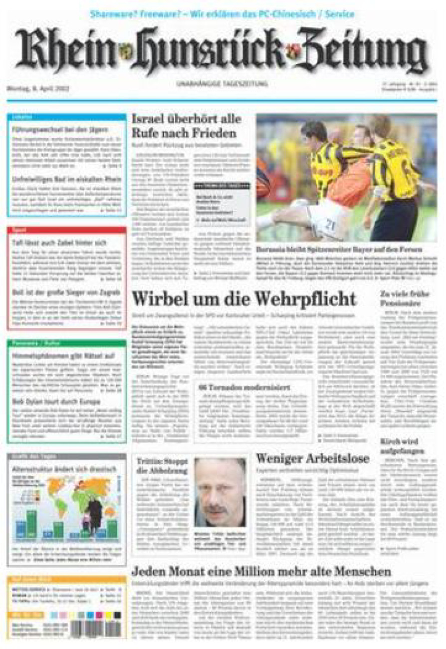 Rhein-Hunsrück-Zeitung vom Montag, 08.04.2002