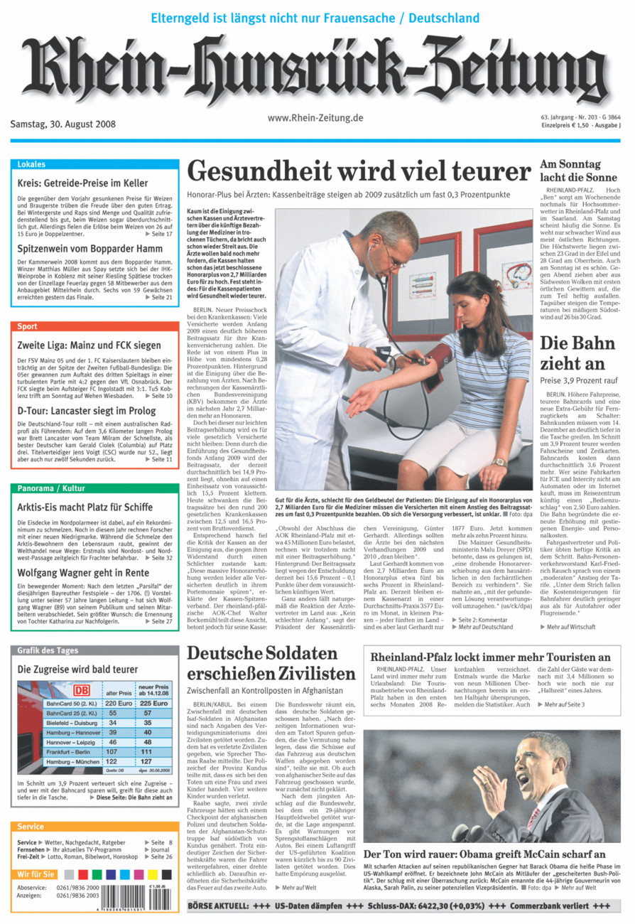 Rhein-Hunsrück-Zeitung vom Samstag, 30.08.2008