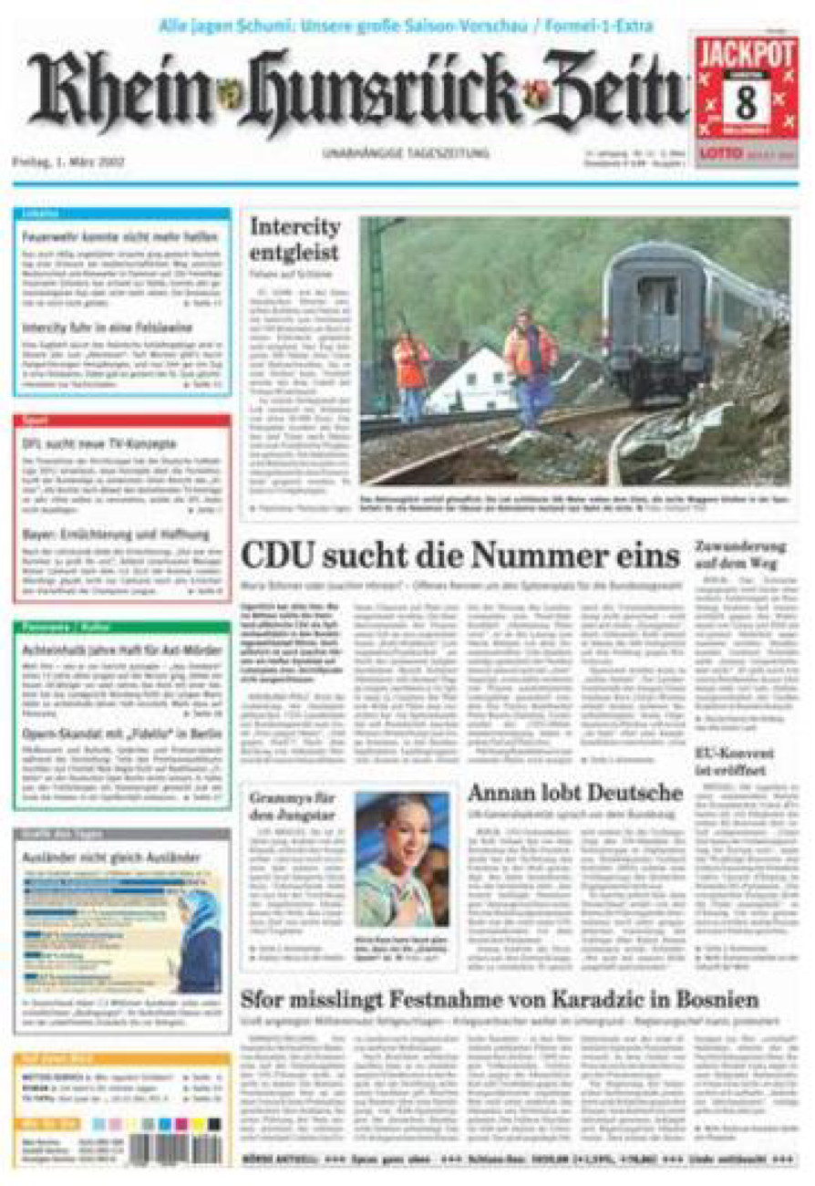 Rhein-Hunsrück-Zeitung vom Freitag, 01.03.2002
